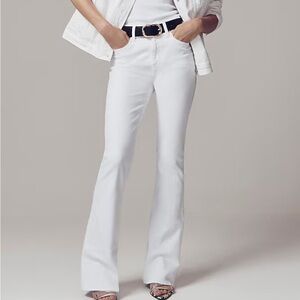 J. Crew White Flare Wide Leg Jeans